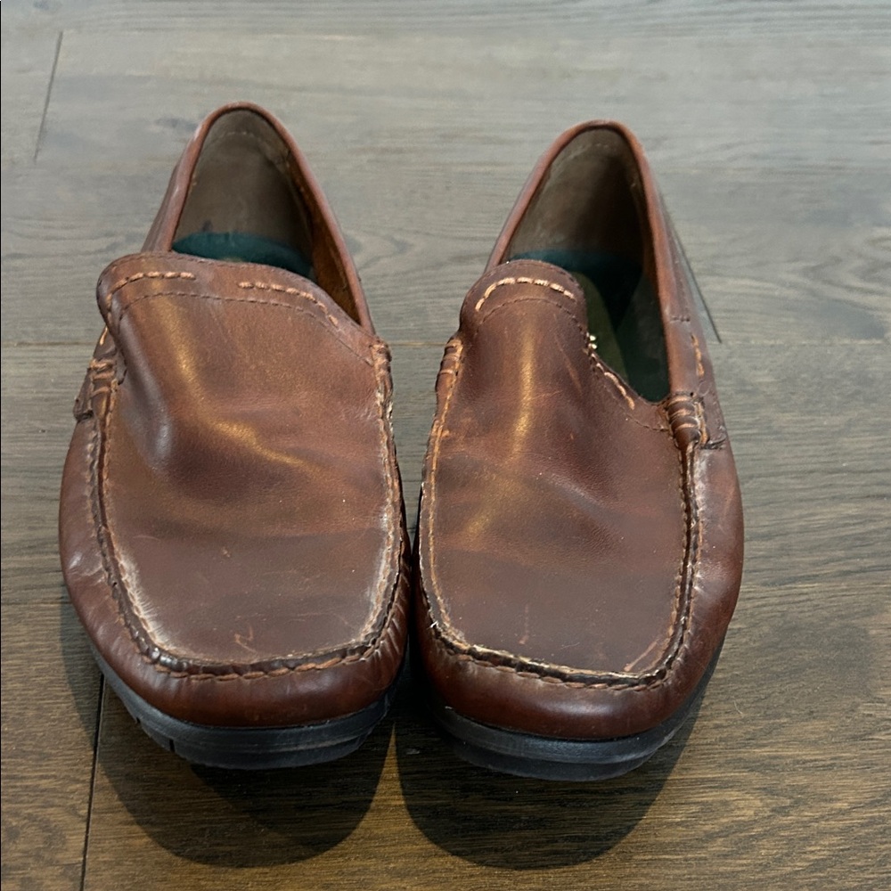 Earth Men's Brown Leather Brandeis Slip-On Loafers